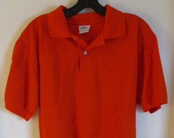 LACOSTE Short Sleeve Polo Shirt Orange Taille 7 Homme XL Made in Peru