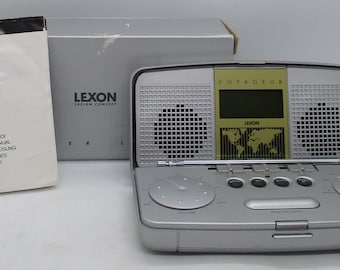 Lexon Voyageur 2 Alarm Clock Radio: 1990s Cyber Line Design
