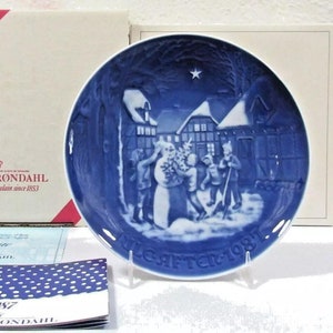 Bing-Gondahl Jule-After 1987 La Nochebuena del muñeco de nieve Eduard Jensen Plate