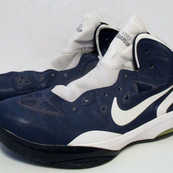 Nike Air Max Hyper Guard Up Basketball Shoes Size 14 Navy Blue 530954-101 New Laces