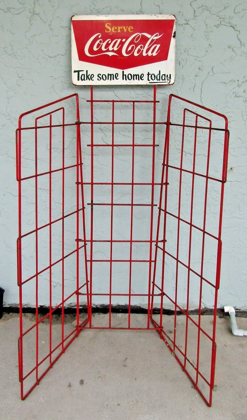 PICK UP ONLY - Antique Coca-cola Advertising Store Red Wire