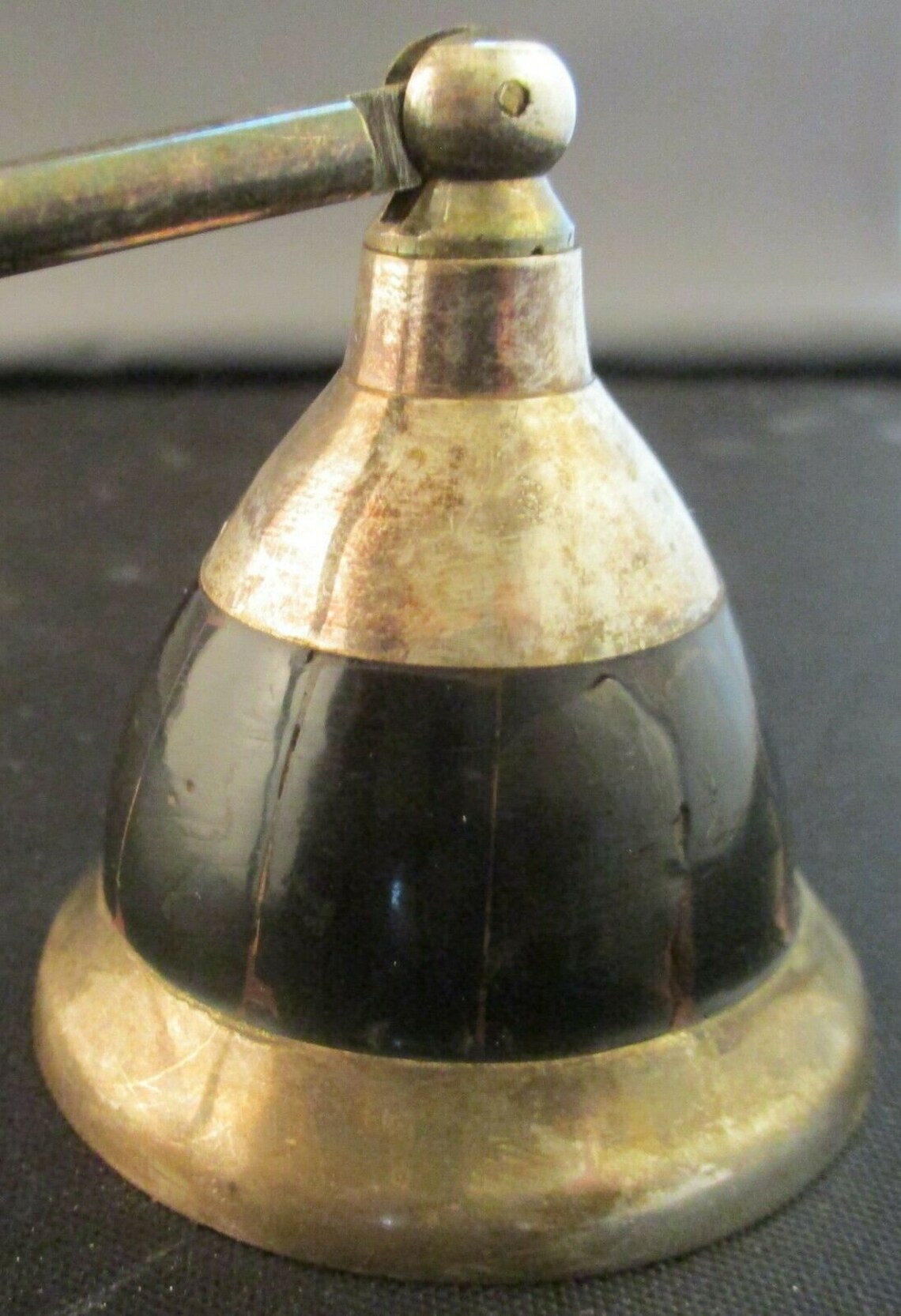 Vintage ZODAX Brown Grooved Wood and Silver Candle Snuffer Etsy