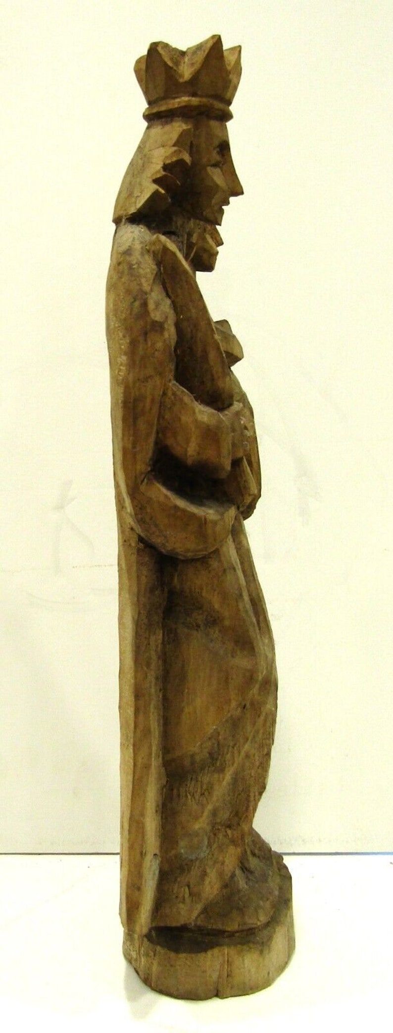 Antique 18th Century Tall Carved Wood Madonna and Child Statue - Etsy