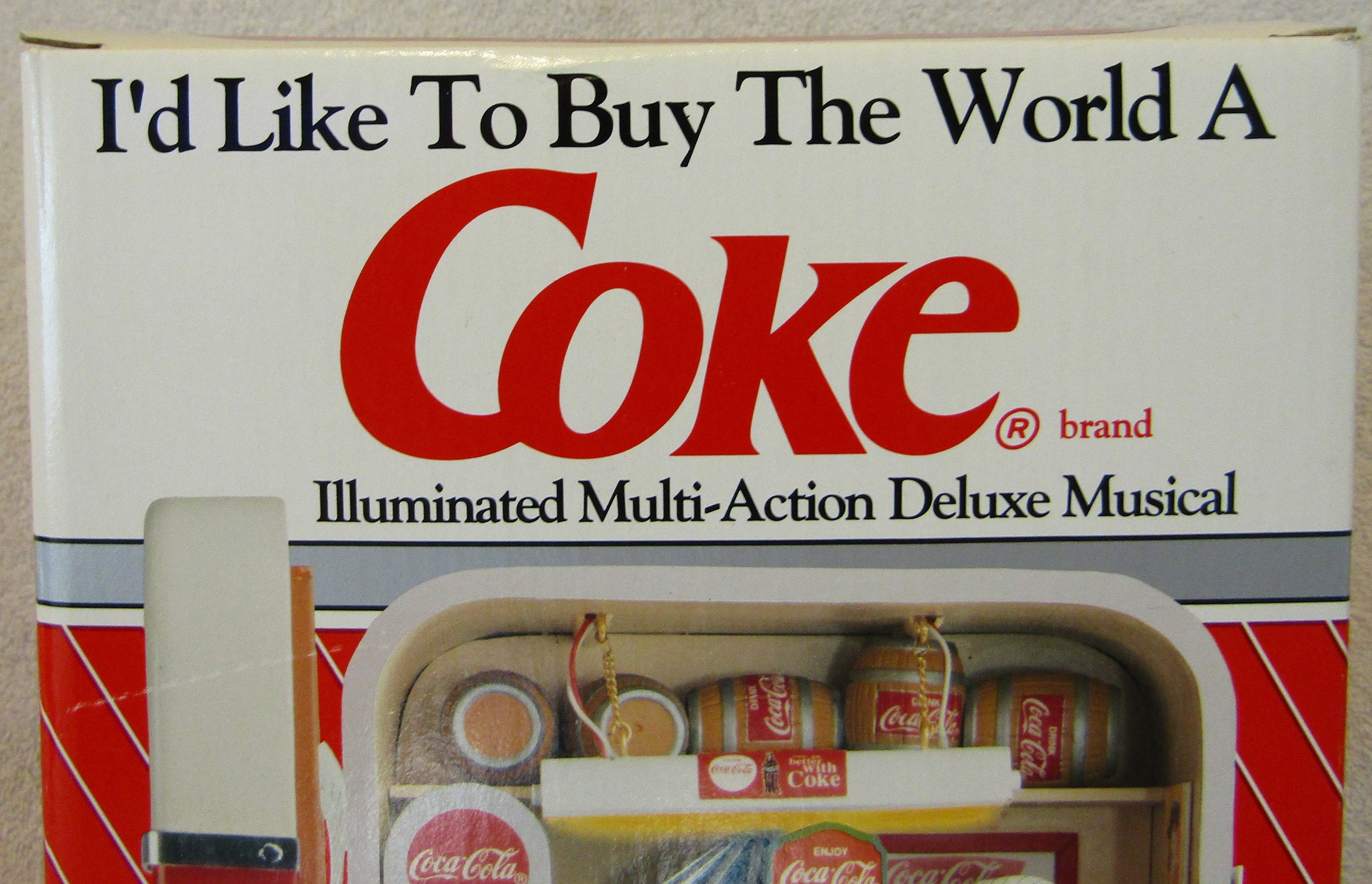New Old Stock Coca-cola Illuminated Multi-action Deluxe Musical I 