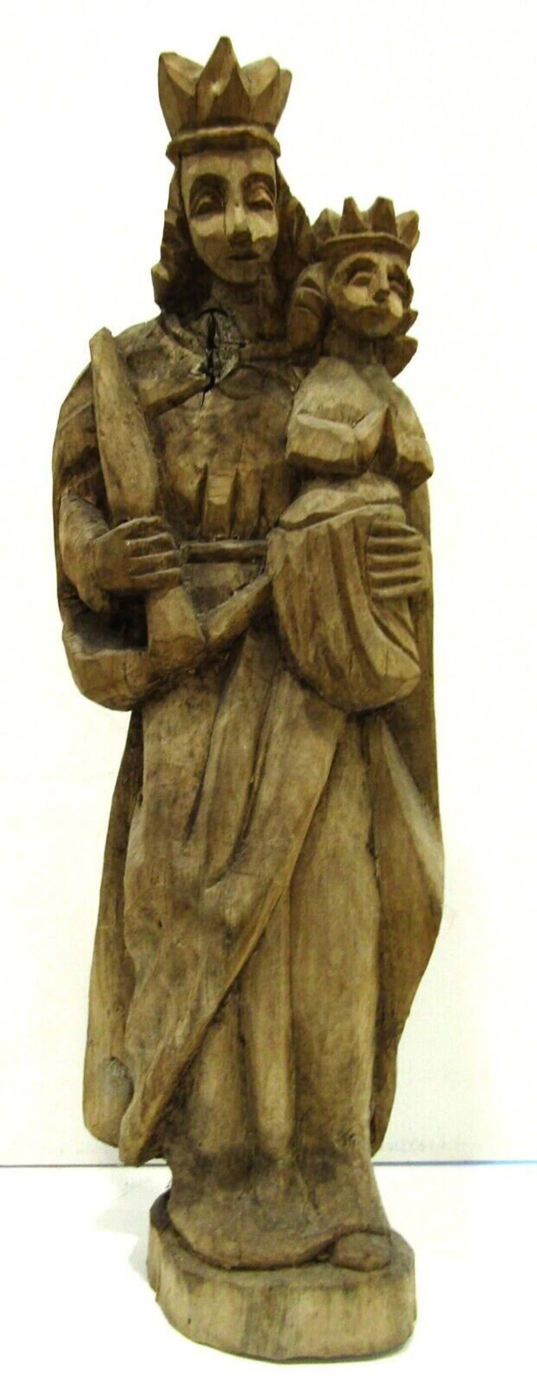Antique 18th Century Tall Carved Wood Madonna and Child Statue - Etsy