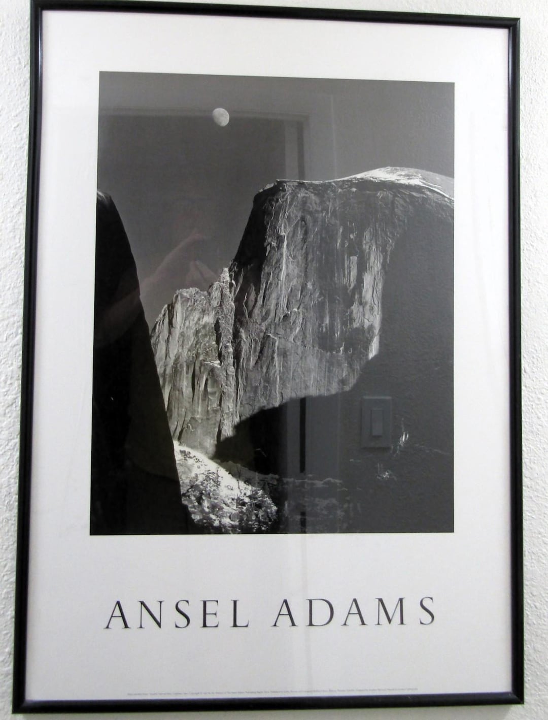 Ansel Adams Large Framed Moon and Half Dome Yosemite 1989 Gardner