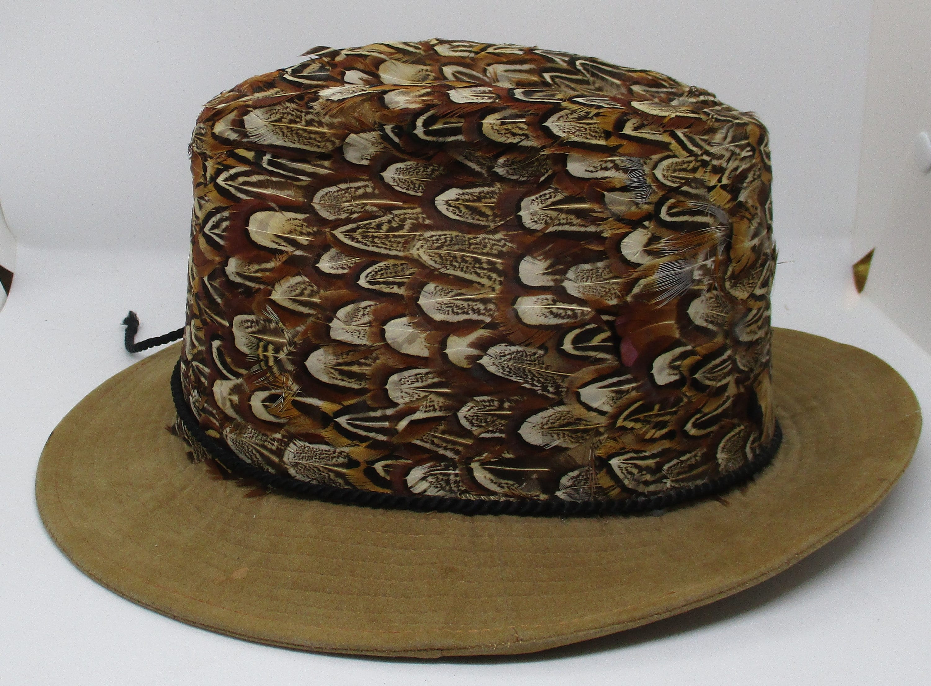 VTG George Zamau\'l Couture Sculptural Green Wool Felt Hat Rhinestone Trim O/S George Zamau main image 2
