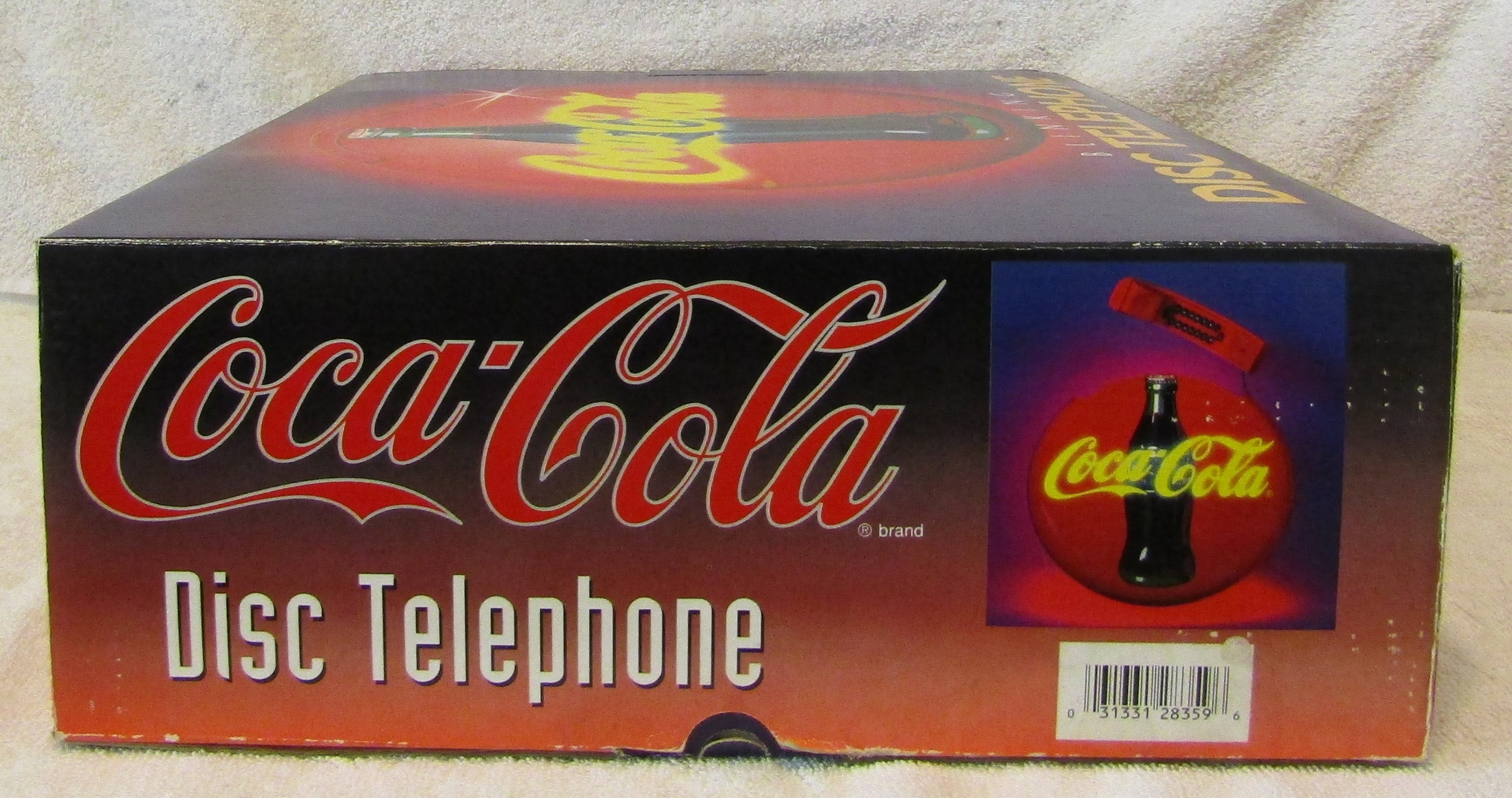 Vintage 1995 COCA COLA Button Round Disc Blinking Landline