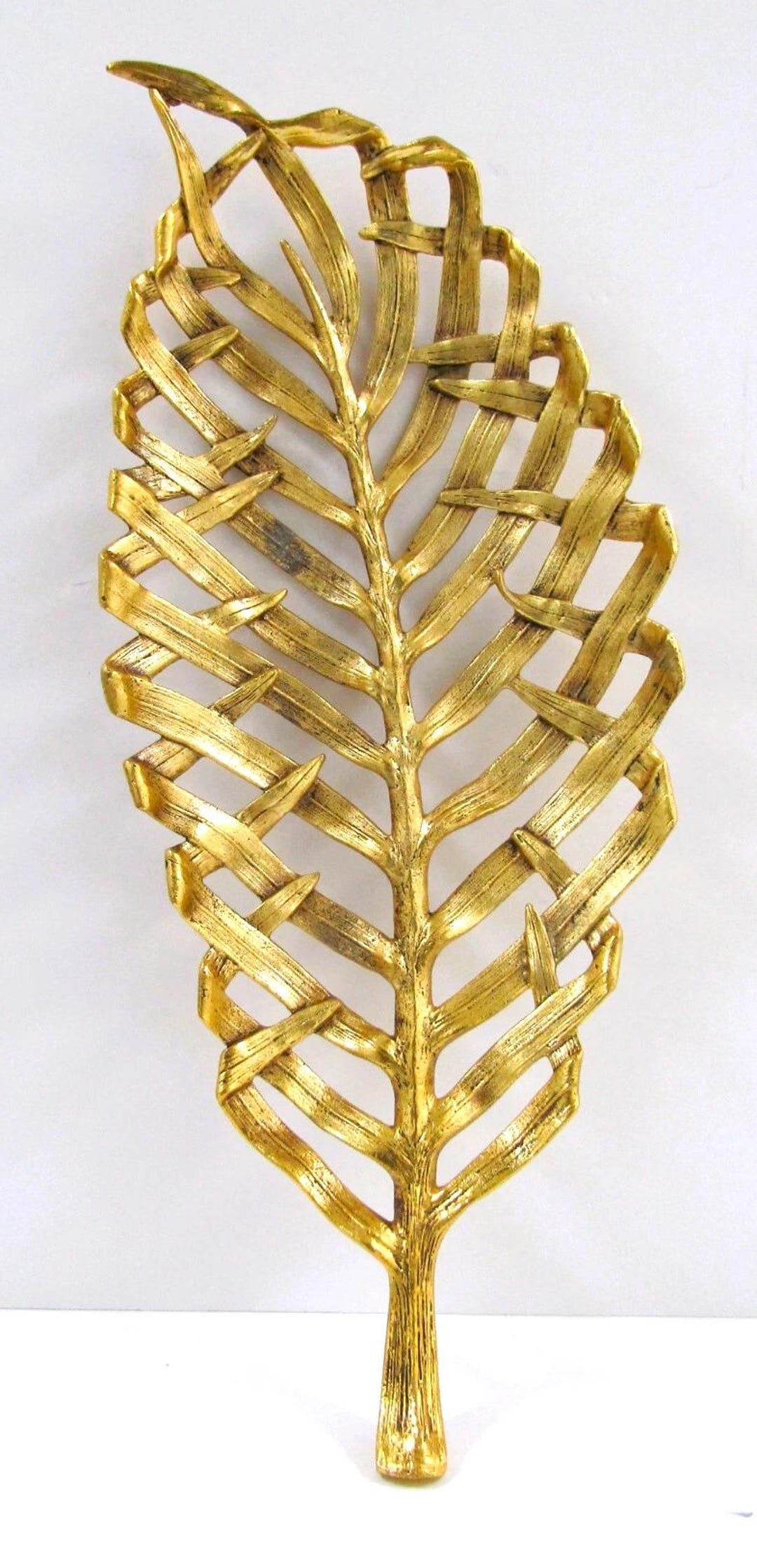 Michael Aram Signed Large Gold Palm Leaf Centerpiece Platter - Etsy