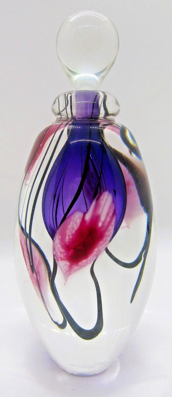 Beautiful Hand Blown Studio Art Glass Perfume Bott