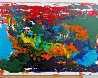 Artist Mark Adler Vibrant Contemporary Abstract Acrylic Painting on Canvas