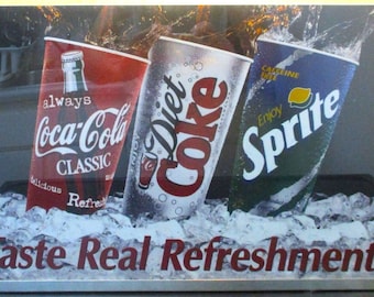 Vintage Lancer Coca-cola, Diet Coke, Sprite Taste Real Refreshment