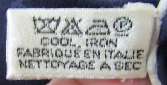 Chanel Silk Interlocking CC Logo Solid Blue White… - image 5