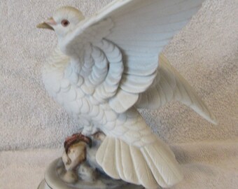 ハト　置物　鳩　陶磁器　日本製　White Dove by Andrea 現状品 ハト 置物 鳩 陶磁器 日本製 White Dove by Andrea 現状品