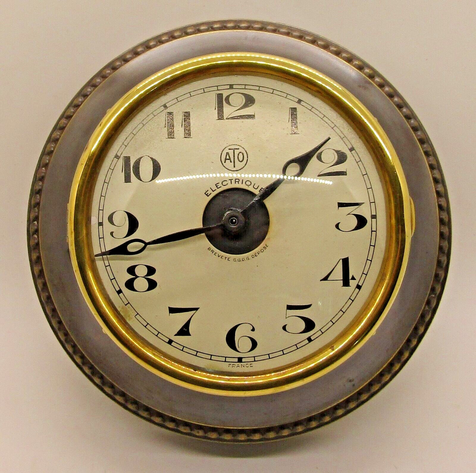 Pewter Gear Clock – English Elm