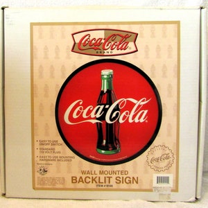 New Coca Cola 1999 Wall Mounted Backlit Sign Item # 9105