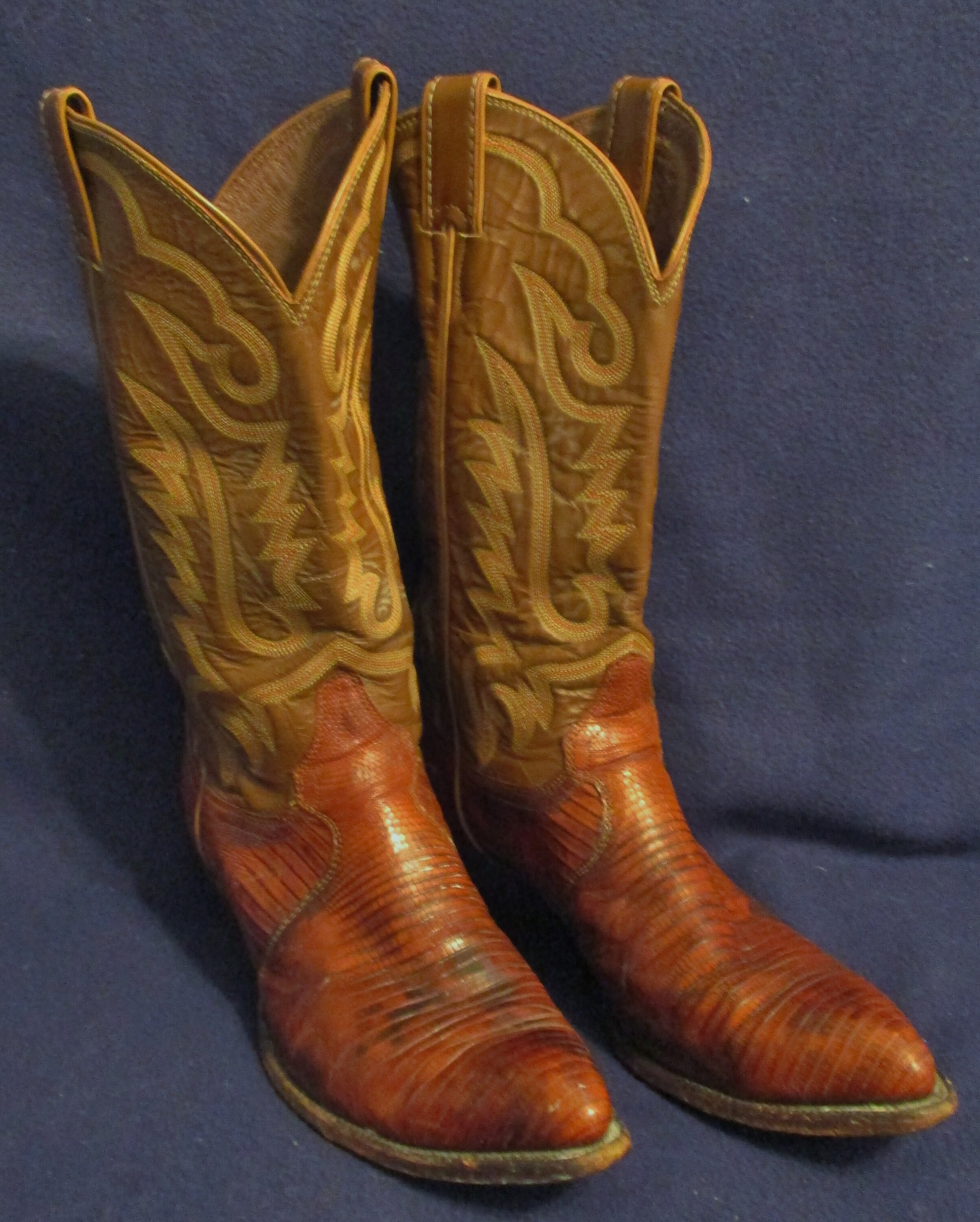 justin iguana lizard boots