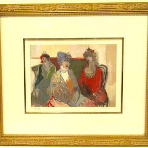 Itzchak Tarkay Signierte Lithographie Die Aristocrats Retrospektive Suite