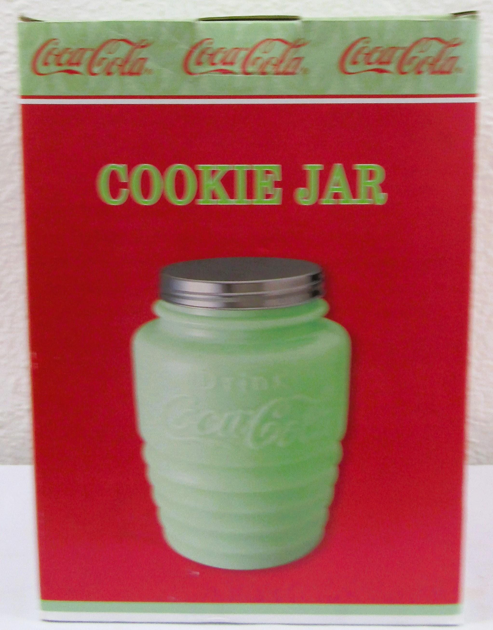 New Coca-cola Cookie Jar Handmade Jade Glass With Box - Etsy