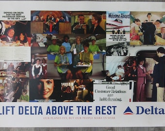 1971 Delta Airlines Employee Lift Delta Above the Rest Motivational Poster
