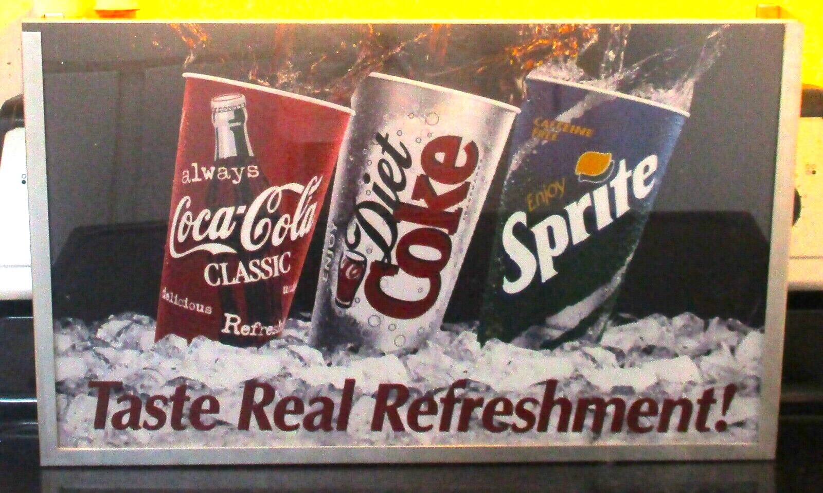 Vintage Lancer Coca-cola, Diet Coke, Sprite Taste Real Refreshment Lighted  Sign - Etsy Denmark