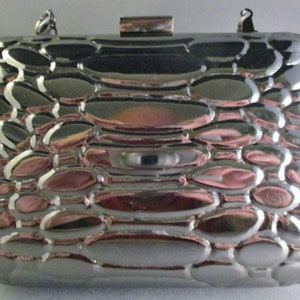 Stylish Anaconda Metal Clutch with Chain Strap by GLINT