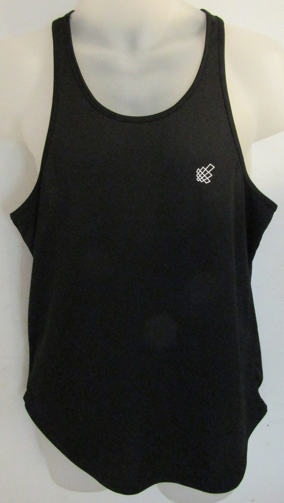 Men's Jed North Solid Black Muscle Tank Top Size M