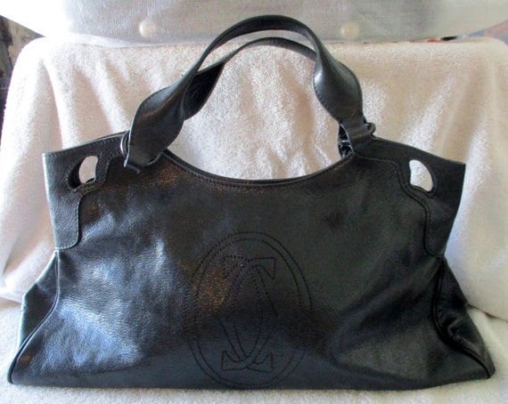 Cartier Marcello de Cartier Black Leather Handbag