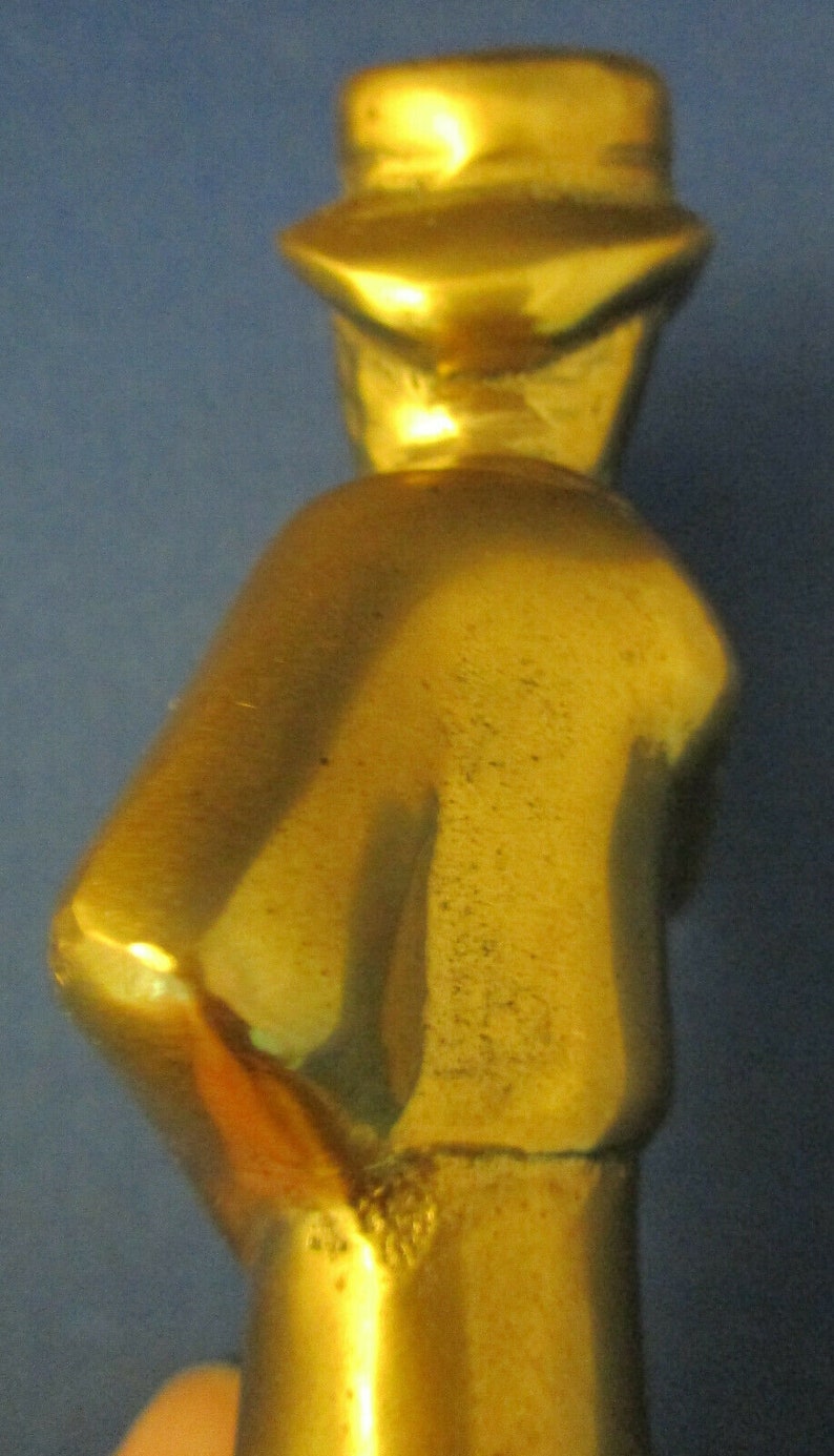 RARE Vintage I. W. Harper Brass Figural Cane Handle Etsy