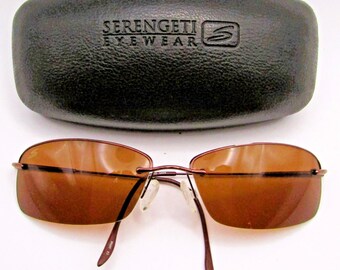 Men's Serengeti Polarmax Leggero Sunglasses Model 6906 and Original Case