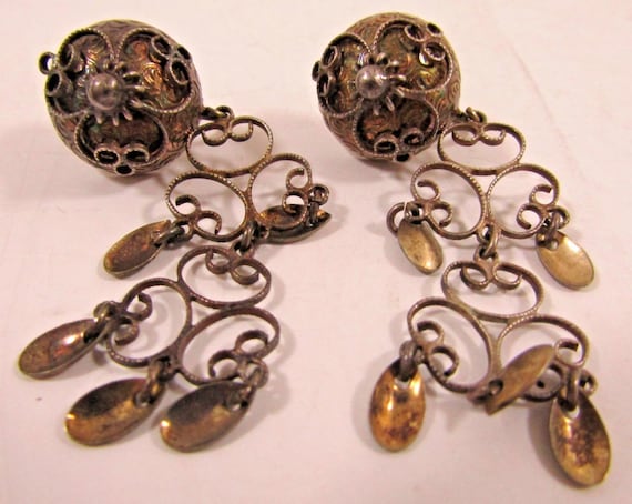 Stunning Sterling Silver Modernist Earrings by Norwegian Designer Solje Finn Jen