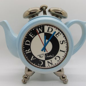 Paul Cardew Collectors Club Blue Alarm Clock Teapot
