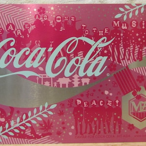Nieuw Coca-Cola Asia M5 Art aluminium blikken bord RARE Limited Edition Coke