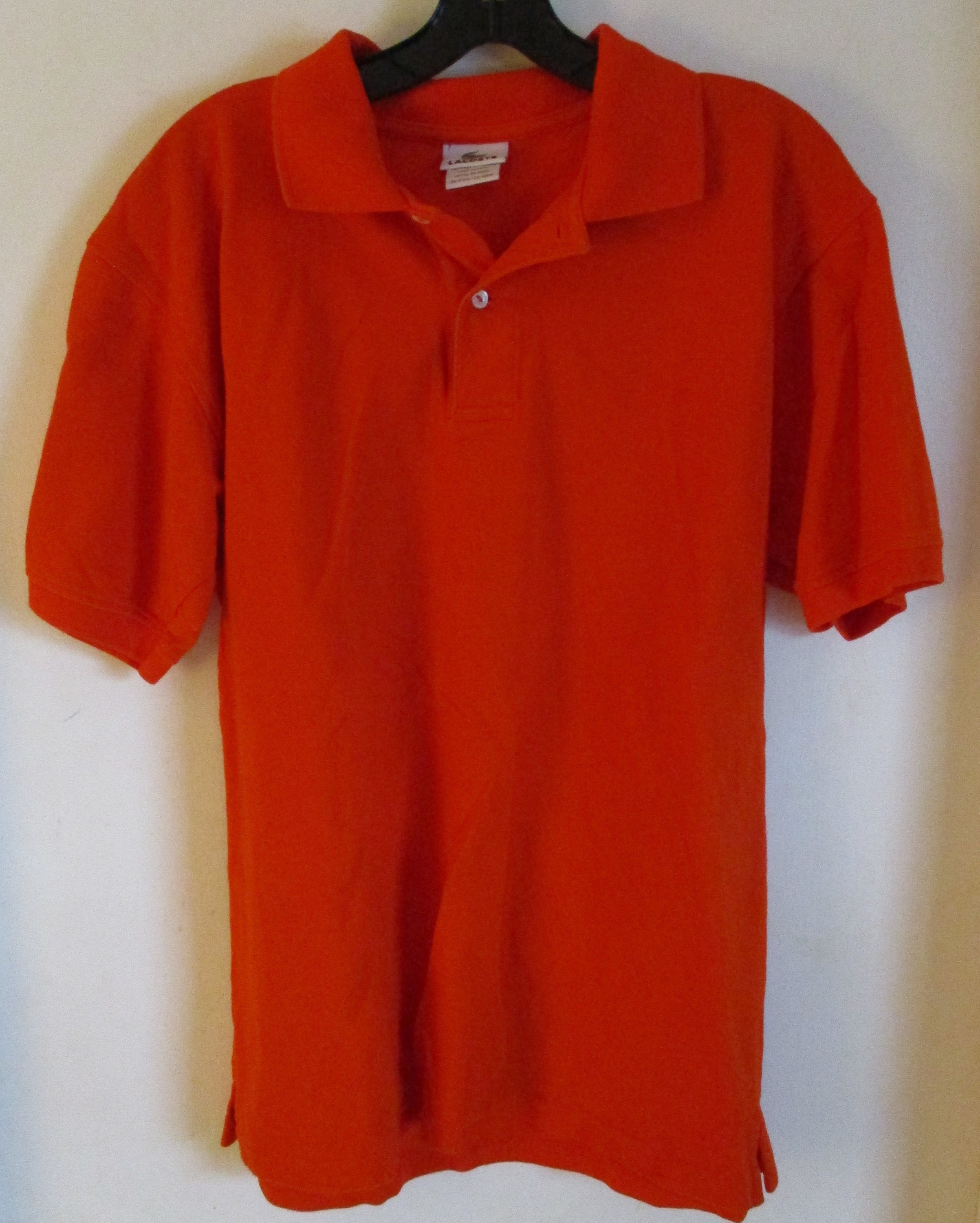 LACOSTE Short Sleeve Polo Shirt Orange 