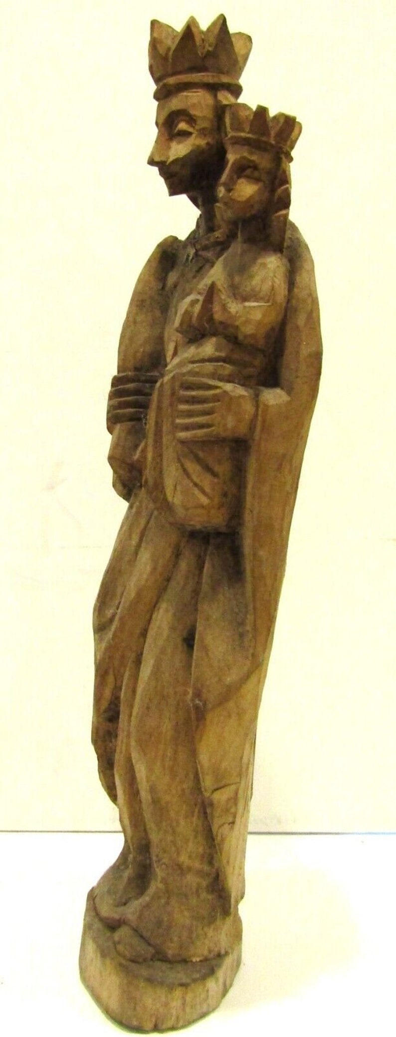 Antique 18th Century Tall Carved Wood Madonna and Child Statue - Etsy