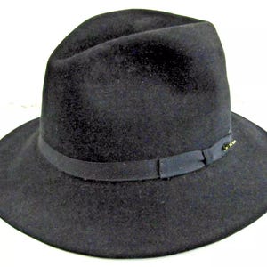 Vintage Golden Coach Dobbs Spectator Black Fedora Hat Size 7 1/4