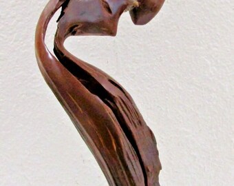 Costa Rican Henry Villalobos Cypress Wood Abstract Sculpture Titled Ceremony