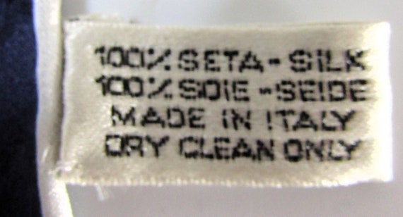 Chanel Silk Interlocking CC Logo Solid Blue White… - image 4