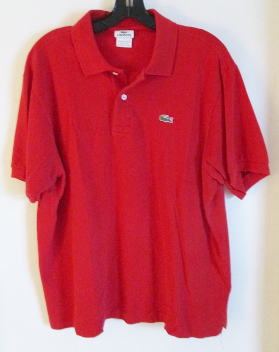 fax Fremmedgørelse Lake Taupo LACOSTE Short Sleeve Polo Shirt Red Size 7 Men's XL Made - Etsy
