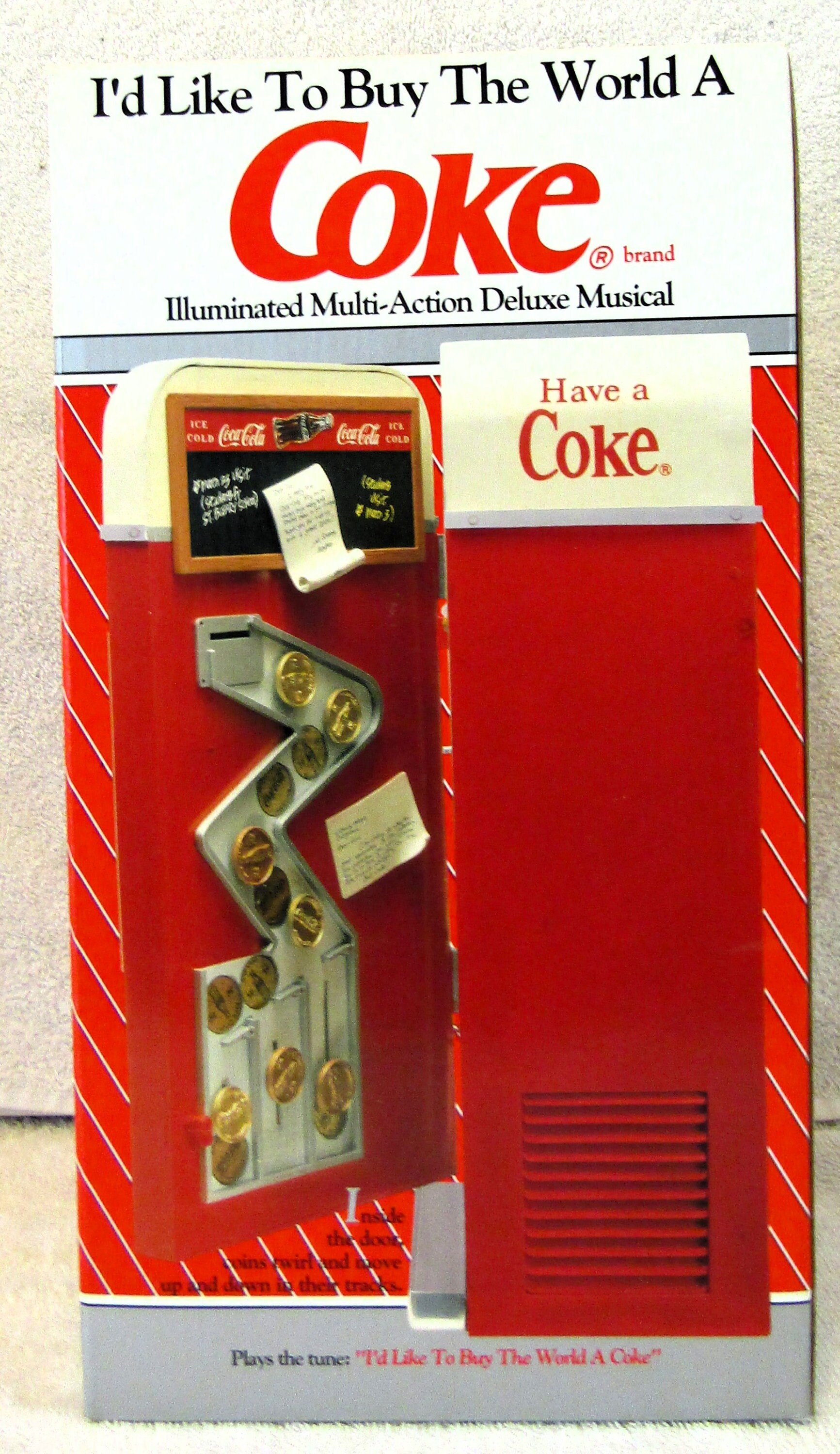 New Old Stock Coca-cola Illuminated Multi-action Deluxe Musical I 