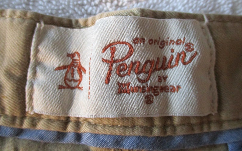 Men/'s Penguin by Munsingwear Tan Cotton Shorts Size 36