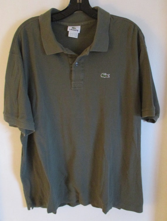 LACOSTE Short Sleeve Polo Shirt Army 