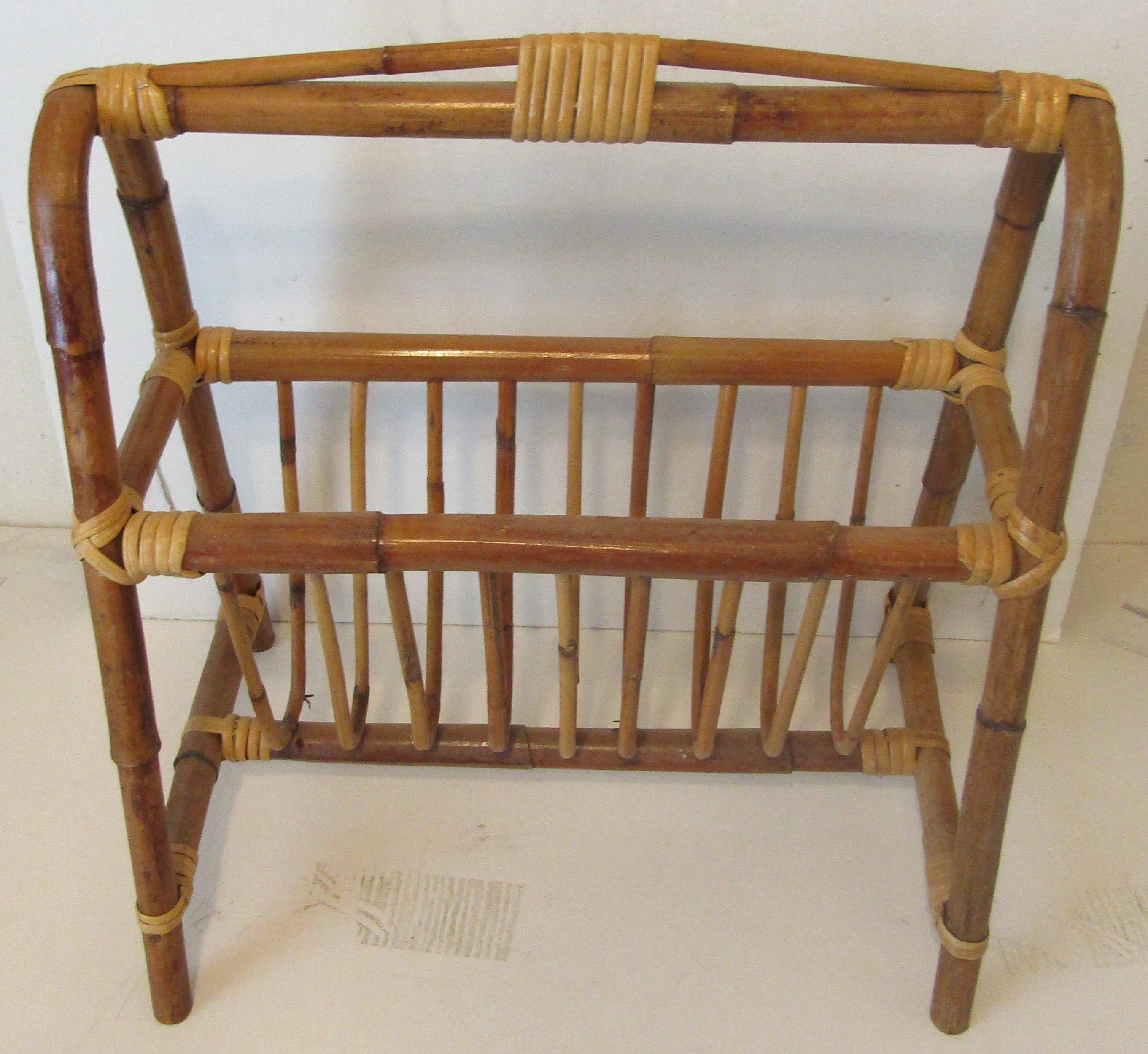 Mid-century Modern Bamboo A-frame Magazine Rack - Etsy