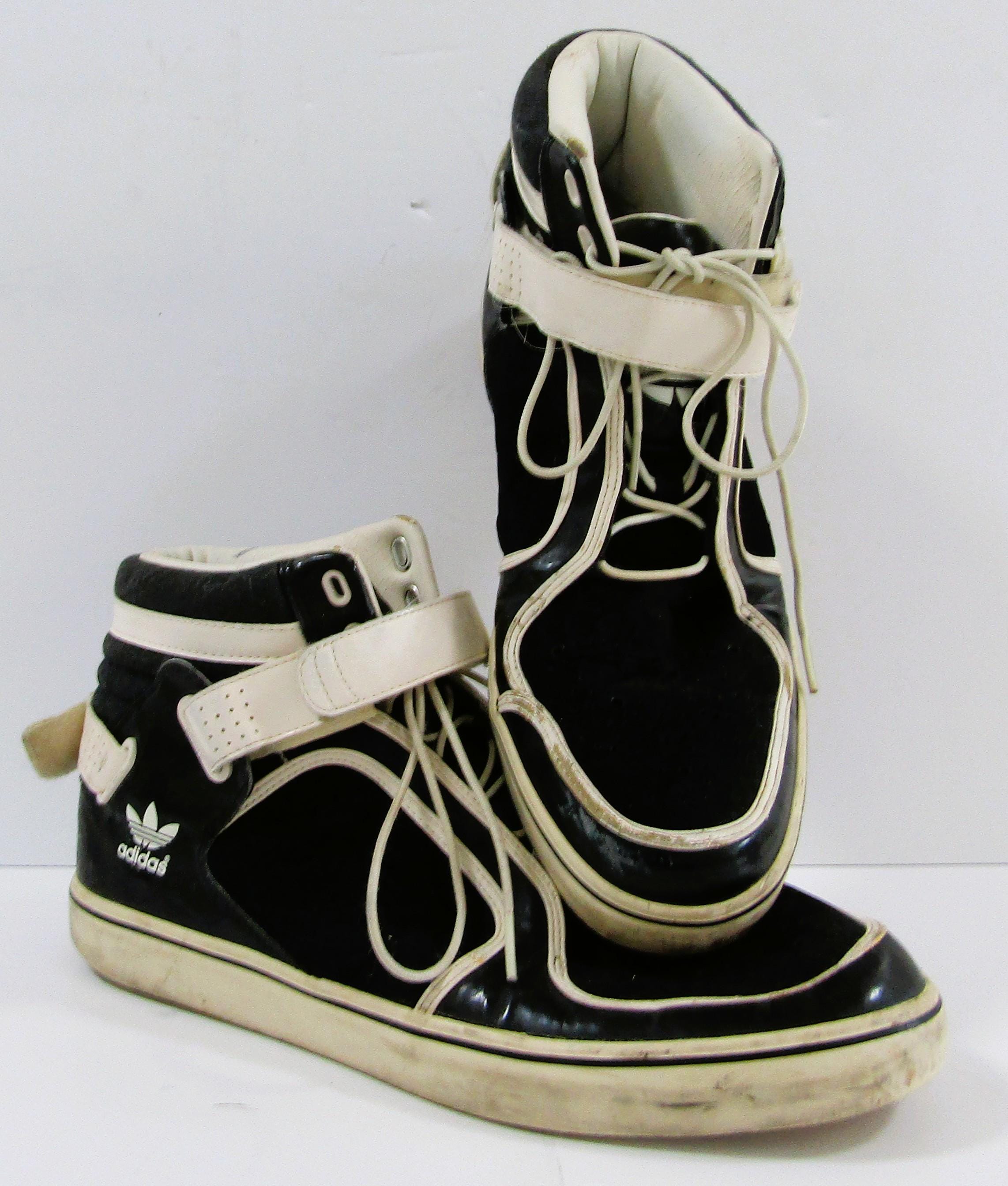Adidas Adi-rise Black White Sneakers Shoes Men's Size 13 High Top - Etsy