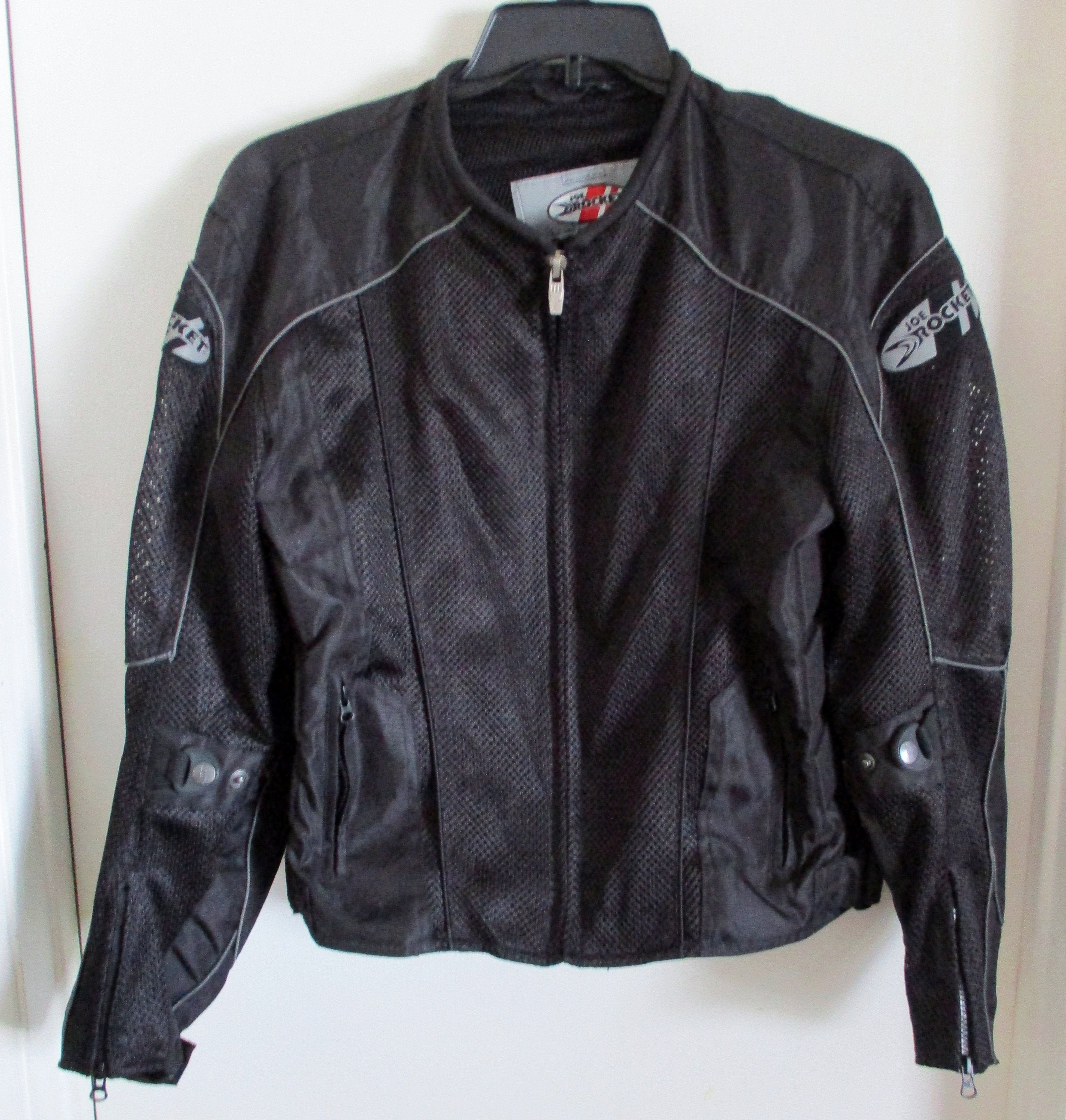 JOE ROCKET Light Weight Black Nylon and Mesh Motorcycle Jacket