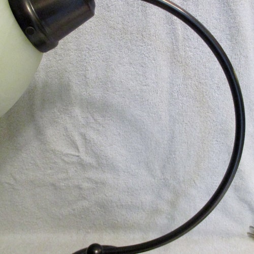 OttLite Bronze Antique shops Style Marble Shade Table Desk Lamp E13DY1