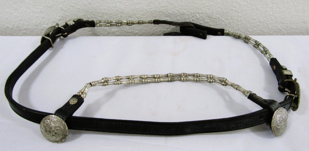 Bride western Lakota en fil d'argent avec rênes BR00086 Bride western Lakota en fil d'argent avec rênes BR00086