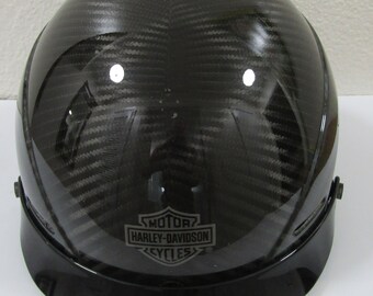 Harley-Davidson Motorcycle Half Helmet Size Large and Bag