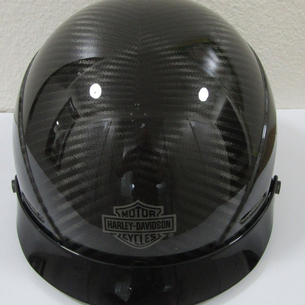 Harley-Davidson Motorcycle Half Helmet Size Large and Bag