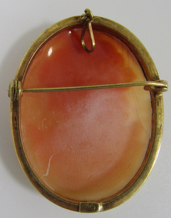 Antique 18 Karat Yellow Gold Cameo Brooch/Pendant - image 4